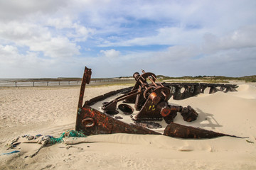 Schiffswrack auf Norderney