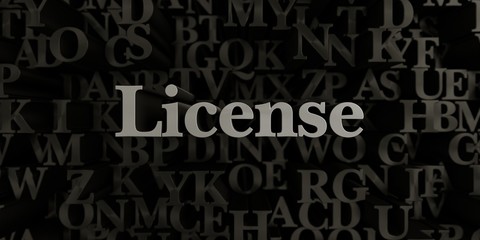 License - Stock image of 3D rendered metallic typeset headline illustration.  Can be used for an online banner ad or a print postcard.