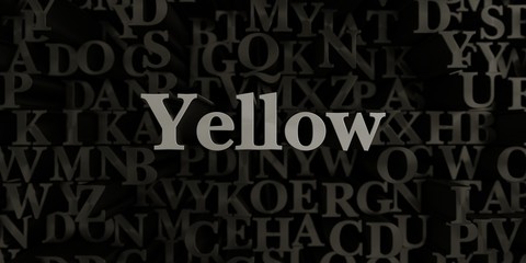 Yellow - Stock image of 3D rendered metallic typeset headline illustration.  Can be used for an online banner ad or a print postcard.
