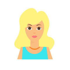 German Woman Flat. Vector