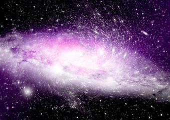 Naklejka na ściany i meble Stars, dust and gas nebula in a far galaxy
