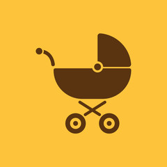 Pram icon. Baby buggy vector design. Baby carriage symbol. web. graphic. JPG. AI. app. logo. object. flat. image. sign. eps. art. picture