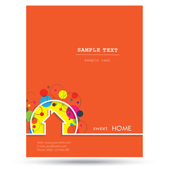 House logo design with place for text. Home Sweet Home 