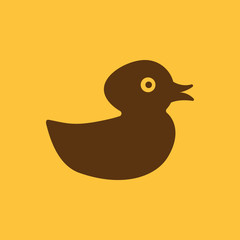 Duck icon. design. Toy and animal, Duck symbol. web. graphic. AI. app. logo. object. flat. image. sign. eps. art. picture - stock