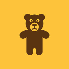 Bear icon. design. Toy, Bear symbol. web. graphic. AI. app. logo. object. flat. image. sign. eps. art. picture - stock