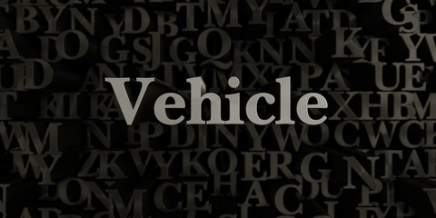 Vehicle - Stock image of 3D rendered metallic typeset headline illustration.  Can be used for an online banner ad or a print postcard.
