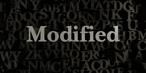 Modified - Stock image of 3D rendered metallic typeset headline illustration.  Can be used for an online banner ad or a print postcard.