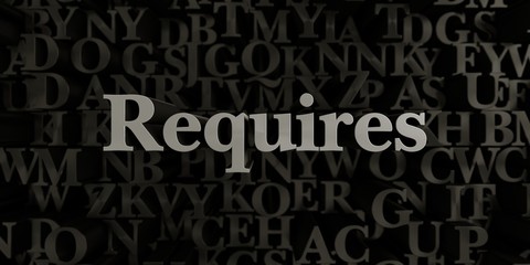 Requires - Stock image of 3D rendered metallic typeset headline illustration.  Can be used for an online banner ad or a print postcard.