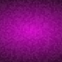 Purple Mosaic Tile Honeycomb Vector Background.