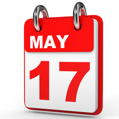 May 17. Calendar on white background.