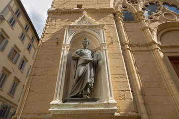 Bronze statue of Saint Matthew (Guild of the Money Changers and Lenders) by Lorenzo Ghiberti,...