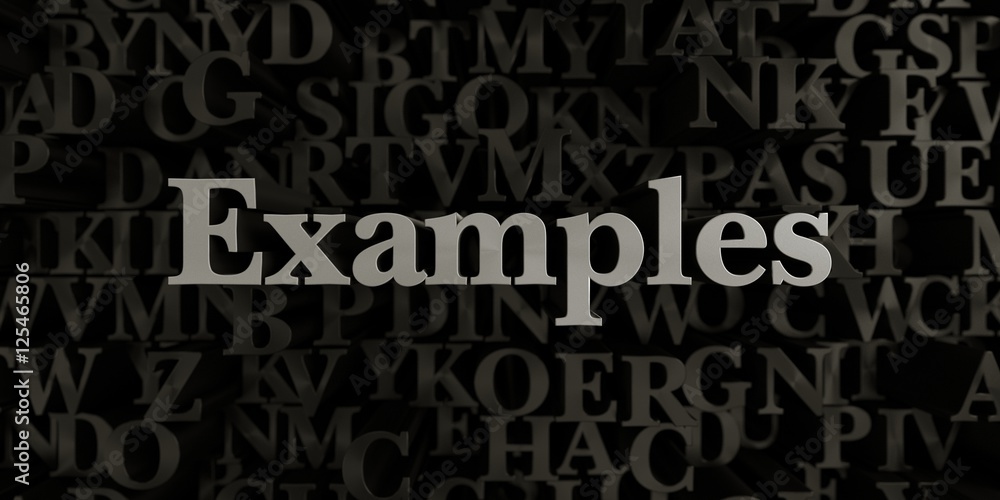Fototapete examples - stock image of 3d rendered metallic typeset headline illustration. can be used for an onl