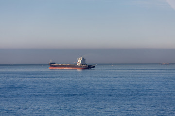 Fototapeta premium Freighter on Blue