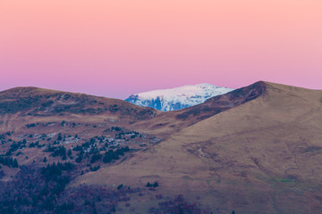 Coucher de soleil dans les Aravis