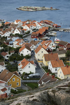 View over the village Fjallbacka, Bohuslan, Sweden