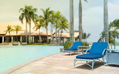 Luxury summer resort swimming pool