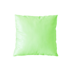 Obraz premium Green Pillow isolated on White Background