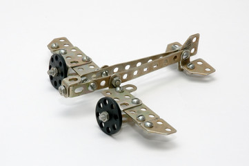 Model aircraft made from metal children's designer