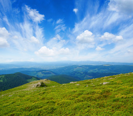 Naklejka premium Mountain landscape in the summer