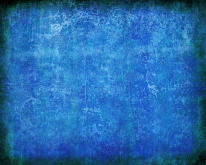 Abstarct Blue Background Painted Scratched Wall