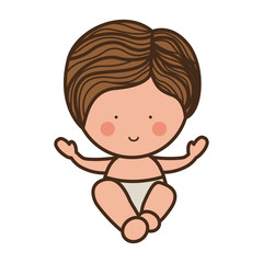 cartoon baby jesus smiling over white background. vector illustration