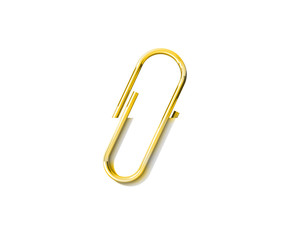 Paper clip isolated on a white background