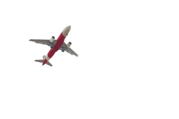 commercial airplane on isolated on white background 