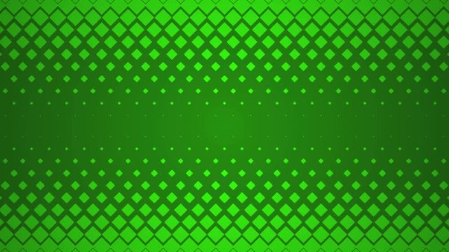 Repeating green square pattern design. Computer generated seamless loop abstract motion background.