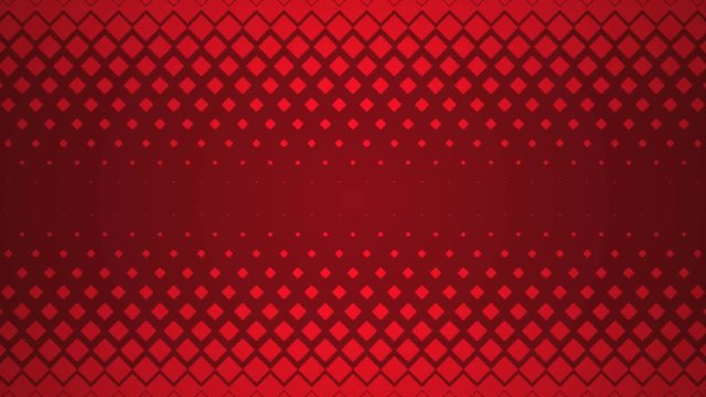 Repeating red square pattern design. Computer generated seamless loop abstract motion background.