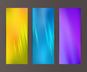 Vertical banner set design element background glow abstract shap