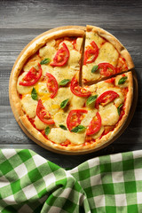 italian pizza at wood