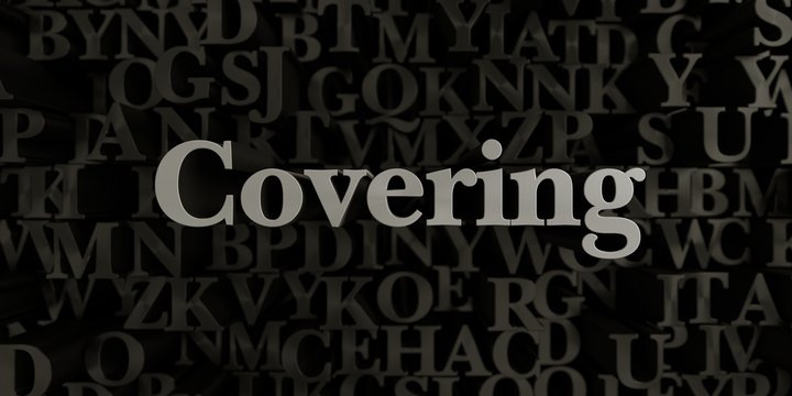 Covering - Stock image of 3D rendered metallic typeset headline illustration.  Can be used for an online banner ad or a print postcard.