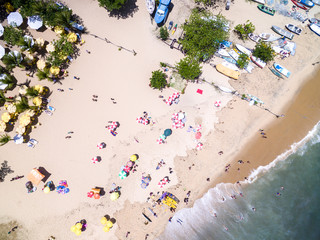 Top View of Cocanha Beach, Caraguatatuba, Sao Paulo, Brazil