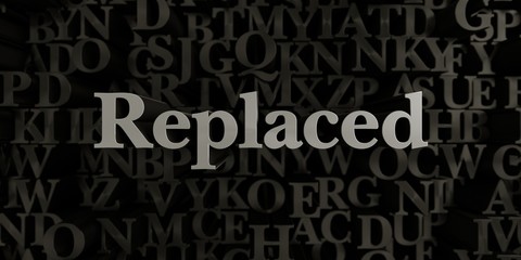 Replaced - Stock image of 3D rendered metallic typeset headline illustration.  Can be used for an online banner ad or a print postcard.