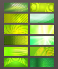 Set Horizontal banner design element background glow abstract sh