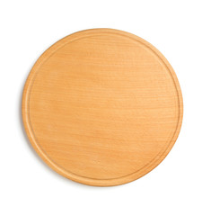 pizza board isolated on white