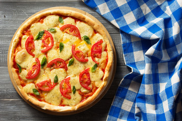 italian pizza at wood