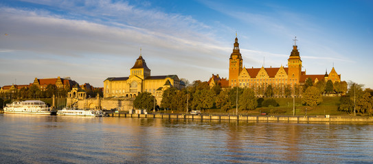 panorama of Old Town in Szczecin (Stettin) City - obrazy, fototapety, plakaty