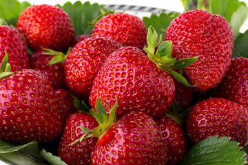 red ripe strawberries