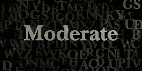 Moderate - Stock image of 3D rendered metallic typeset headline illustration.  Can be used for an online banner ad or a print postcard.