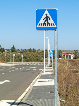 Traffic signal on a crosswalk