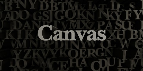 Canvas - Stock image of 3D rendered metallic typeset headline illustration.  Can be used for an online banner ad or a print postcard.