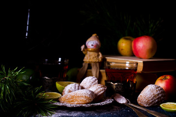 Homemade biscuits madeleines