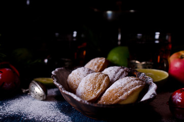 Homemade biscuits madeleines