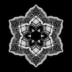 Abstract ornamental floral shape