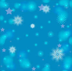 Fototapeta na wymiar Seamless abstract pattern with lacy snowflakes