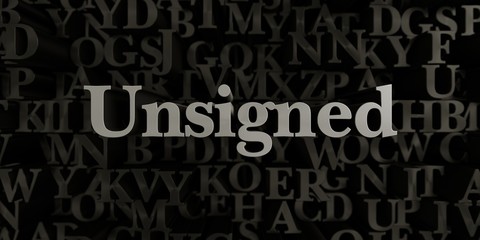 Unsigned - Stock image of 3D rendered metallic typeset headline illustration.  Can be used for an online banner ad or a print postcard.