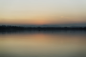 Fototapeta na wymiar Sunset, Lake of Varese