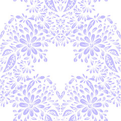 Seamless pattern with floral hearts.