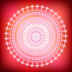 Colorful card with mandala.